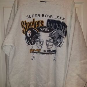 Cowboys vs Steelers Super Bowl 30 sweatshirt 1995